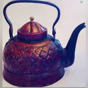 Turkish Middle East Antique Teapot Kettle Pot Hand Hammered Copper